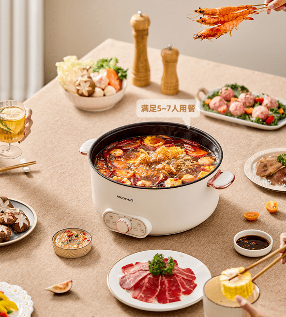 20元！6L超大容量涮炒煎炖焖蒸样样行烹饪小白的美食神器！pg电子模拟器精通十八般“厨艺”的摩动多功能电煮锅不到1(图15)
